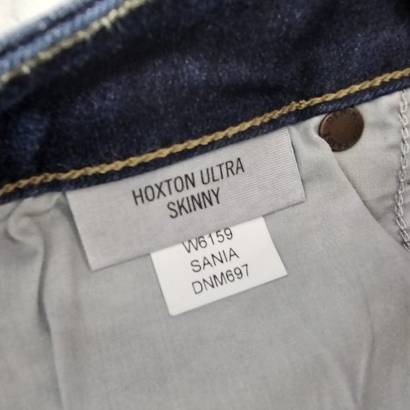 PAIGE Hoxton Ultra Skinny High Rise Ankle Dark Blue Jean 28 Preowned - Picture 9 of 9